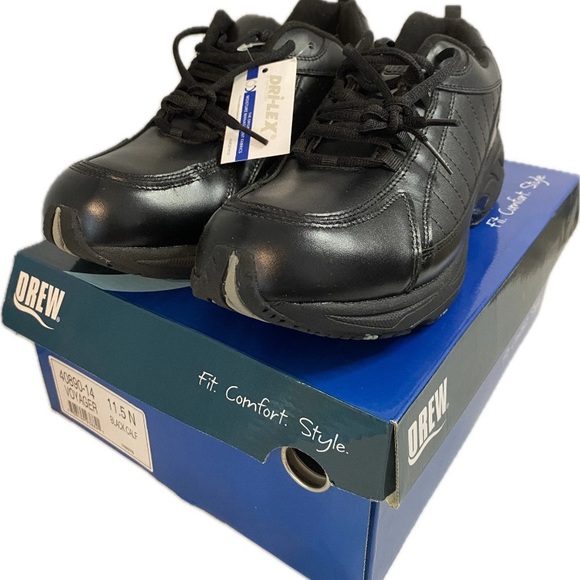 NEW Drew Voyager Black Shoes 40890, Size 11.5 N (narrow), Black
